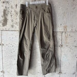 Kuhl Revolvr Rogue Pants Mens 32x28 Beige Canvas Tapered Stretch Outdoor Hiking